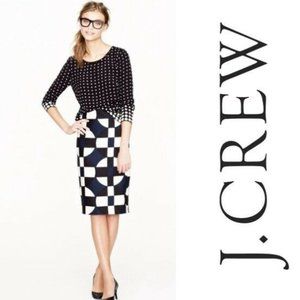 J.Crew Geometric Pencil Skirt : New with tags